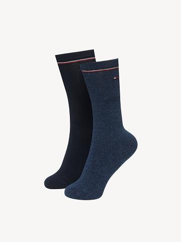 Calcetines Tommy Hilfiger Classic Trouser 2PK Mujer Azul Marino | CL_W21659