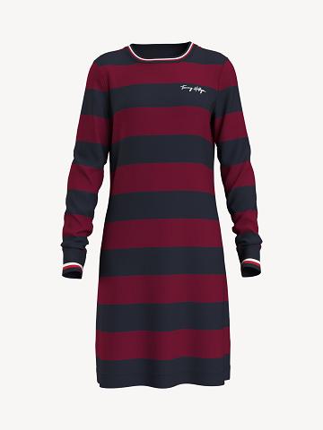 Dresses Tommy Hilfiger Essential Stripe Favorite T-Shirt Mujer Azul Marino Multicolor | CL_W21077