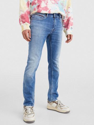 Jeans Tommy Hilfiger Medium rise slim fit Hombre Azules | CL_M31370