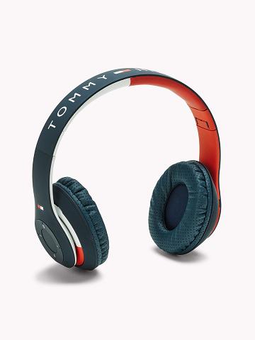 Technology Tommy Hilfiger Noise Isolating Wireless Headphones Mujer Azul Marino Rojas Blancas | CL_W21690