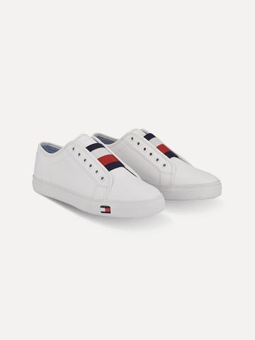 Zapatos Casuales Tommy Hilfiger Flag Laceless Mujer Blancas | CL_W21586